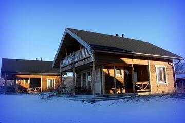 Фото номера Шале с одной спальней Шале Saivaara Cottages г. Кильписъярви 31